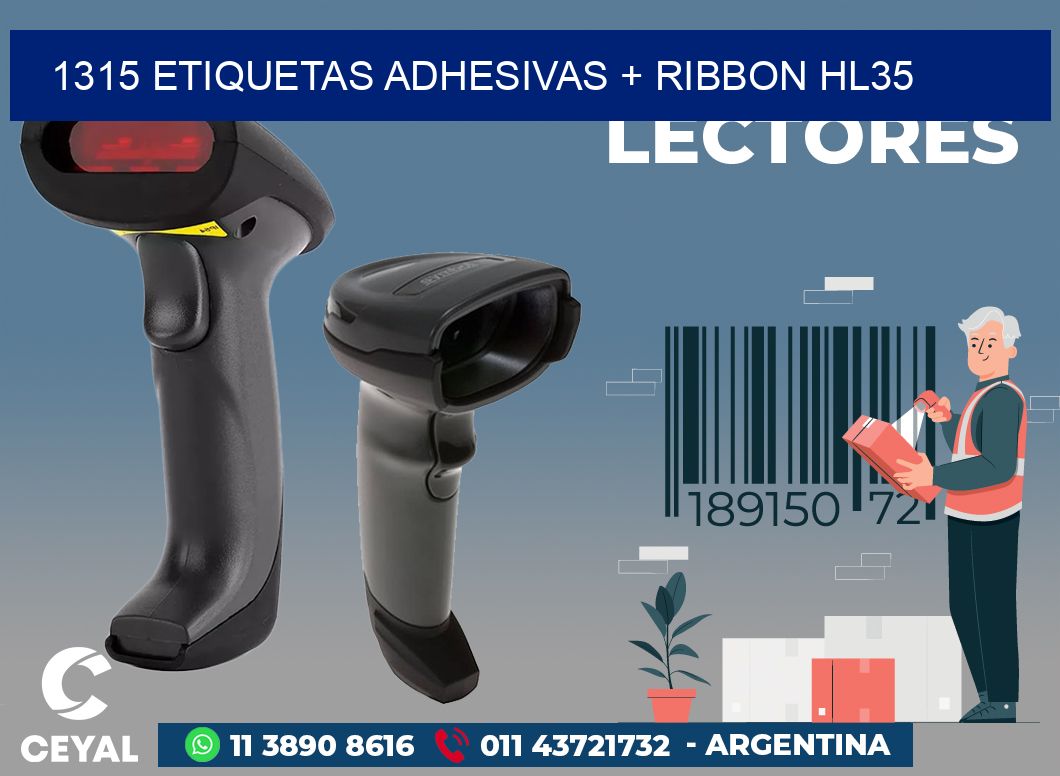 1315 ETIQUETAS ADHESIVAS + RIBBON HL35