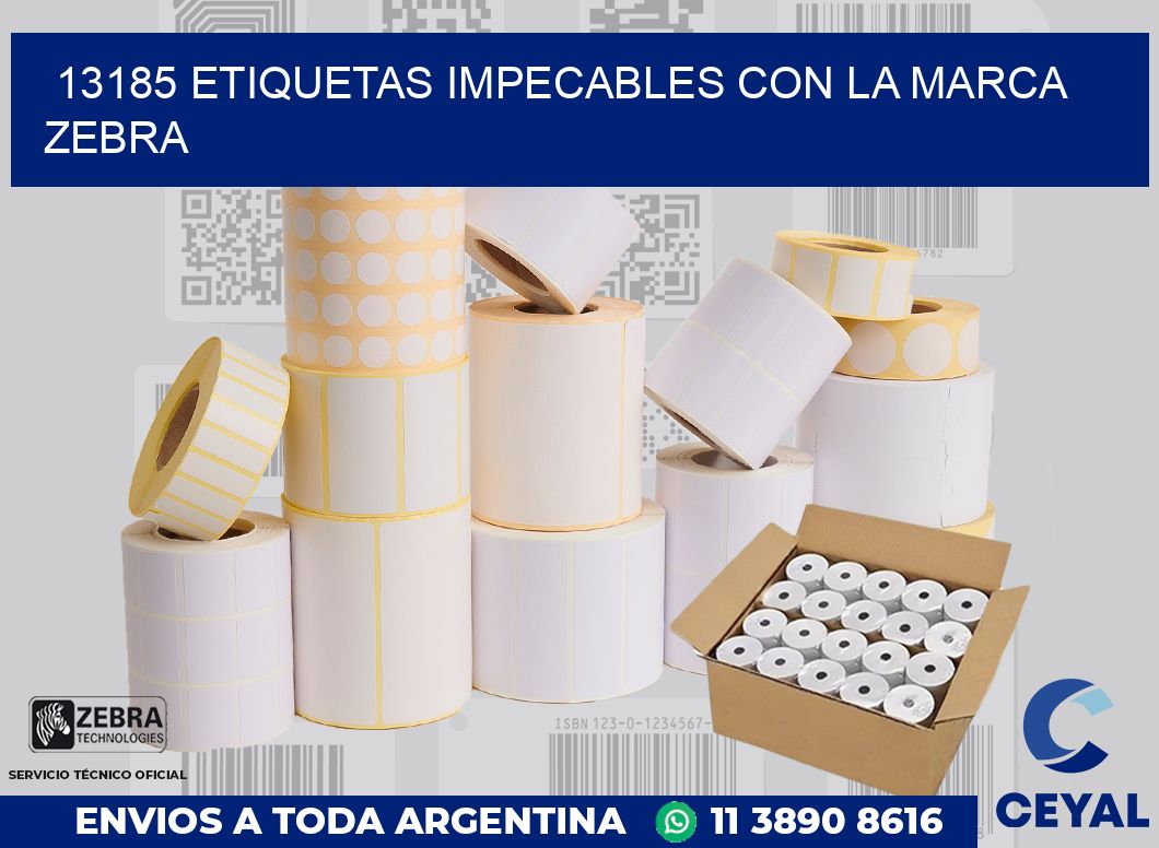 13185 ETIQUETAS IMPECABLES CON LA MARCA ZEBRA