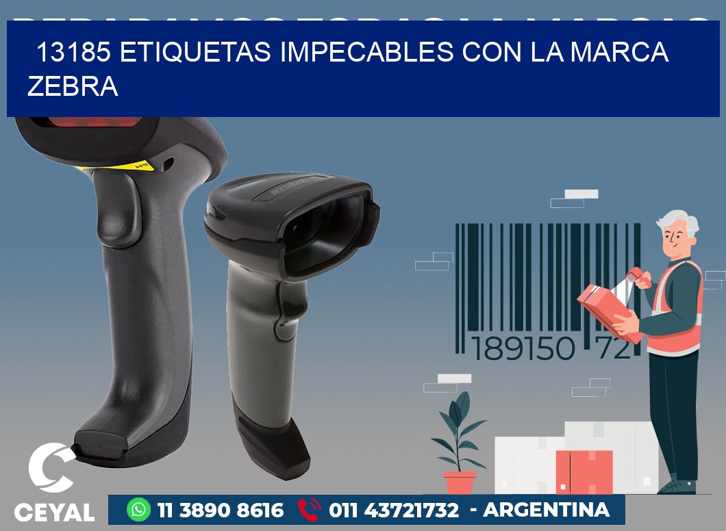 13185 ETIQUETAS IMPECABLES CON LA MARCA ZEBRA