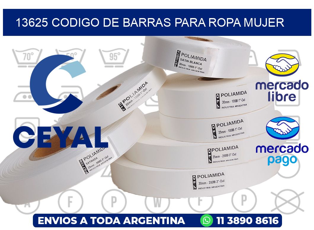 13625 CODIGO DE BARRAS PARA ROPA MUJER