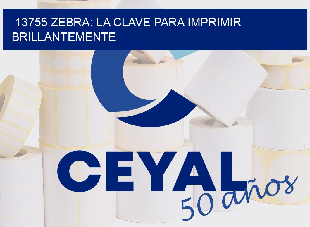 13755 ZEBRA: LA CLAVE PARA IMPRIMIR BRILLANTEMENTE