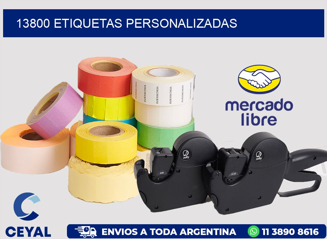 13800 ETIQUETAS PERSONALIZADAS