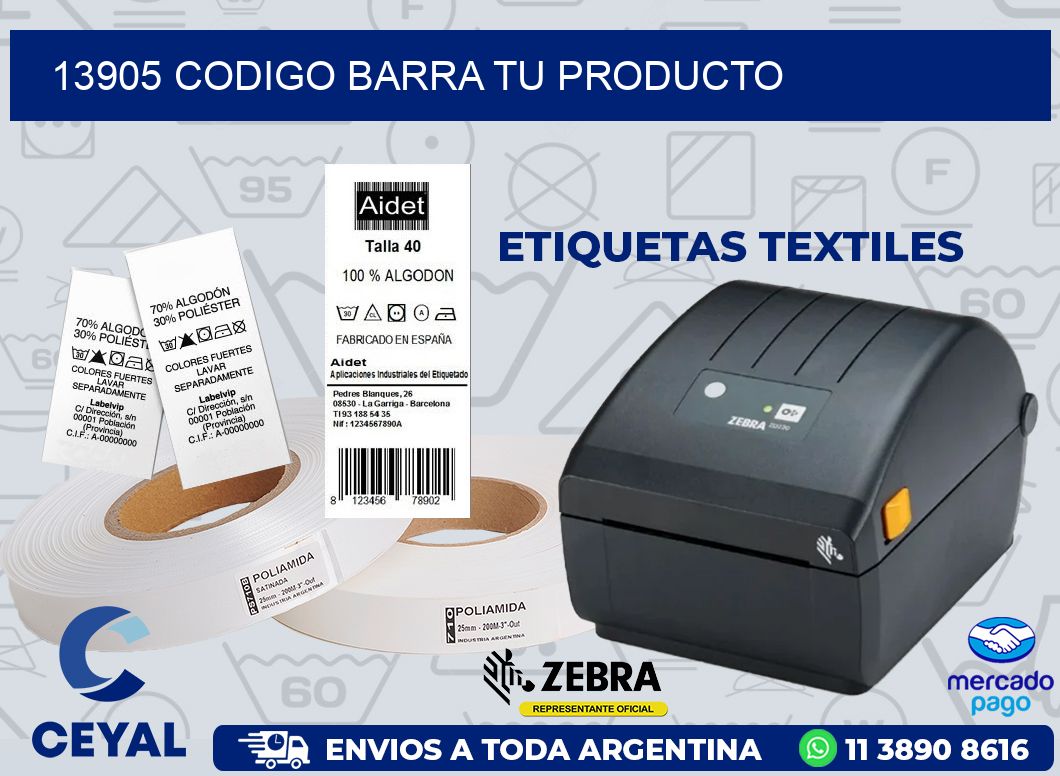 13905 CODIGO BARRA TU PRODUCTO