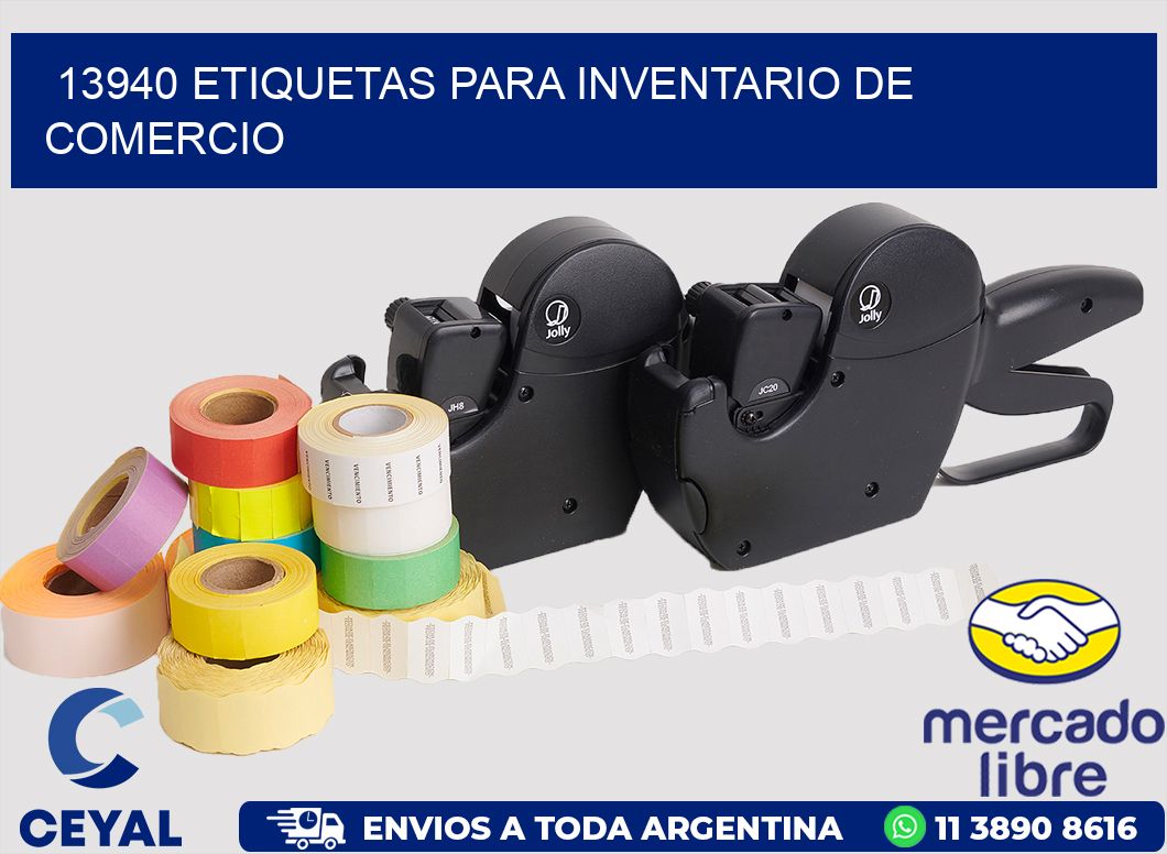 13940 ETIQUETAS PARA INVENTARIO DE COMERCIO