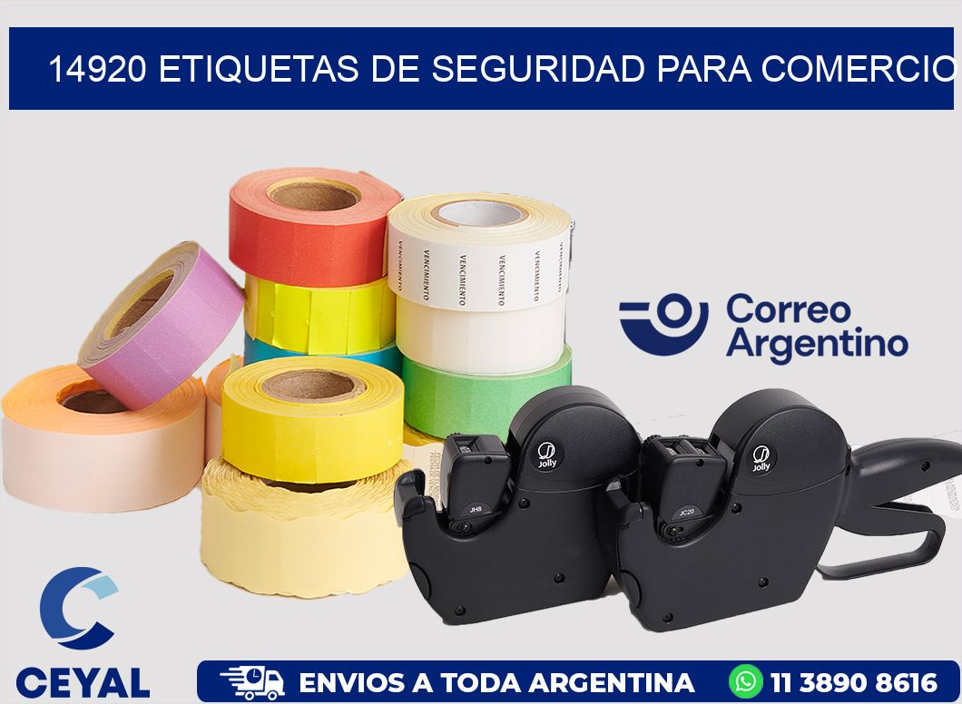 14920 ETIQUETAS DE SEGURIDAD PARA COMERCIO