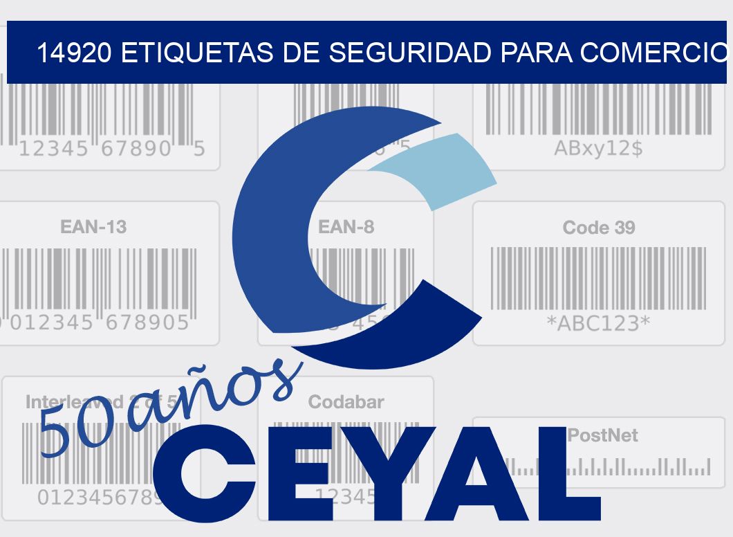 14920 ETIQUETAS DE SEGURIDAD PARA COMERCIO