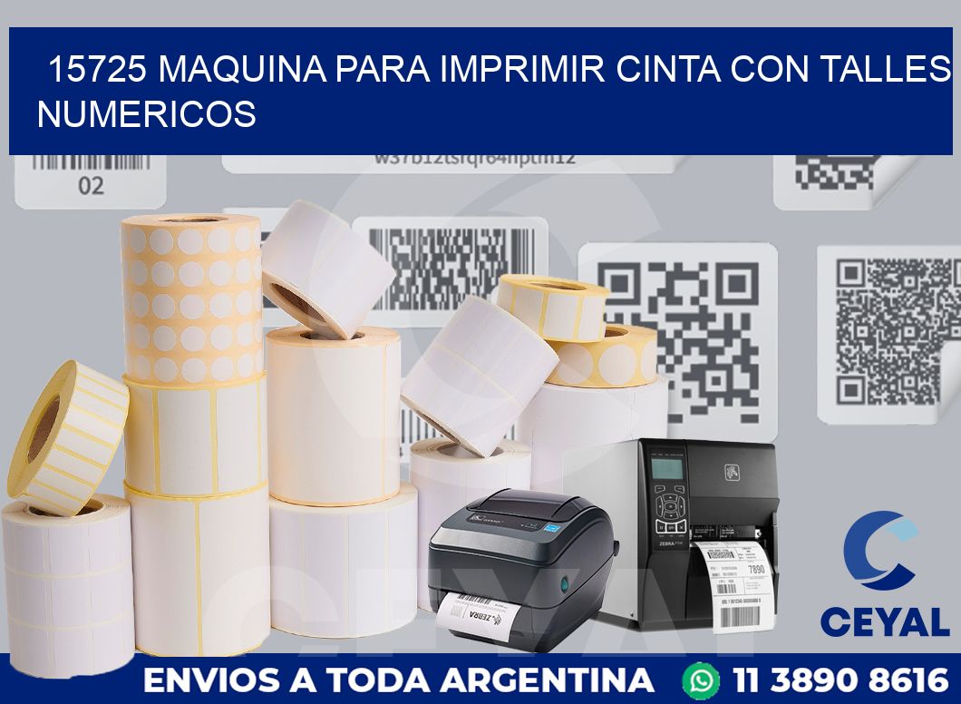 15725 MAQUINA PARA IMPRIMIR CINTA CON TALLES NUMERICOS
