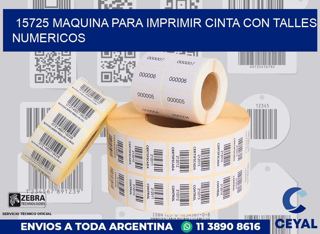 15725 MAQUINA PARA IMPRIMIR CINTA CON TALLES NUMERICOS