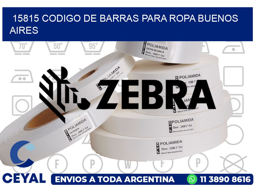 15815 CODIGO DE BARRAS PARA ROPA BUENOS AIRES