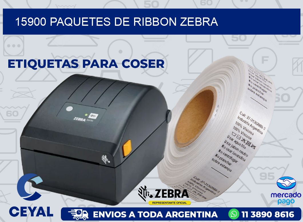 15900 PAQUETES DE RIBBON ZEBRA