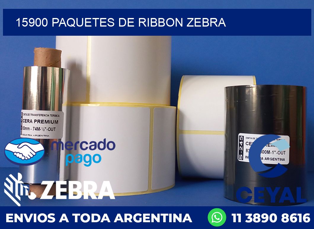 15900 PAQUETES DE RIBBON ZEBRA
