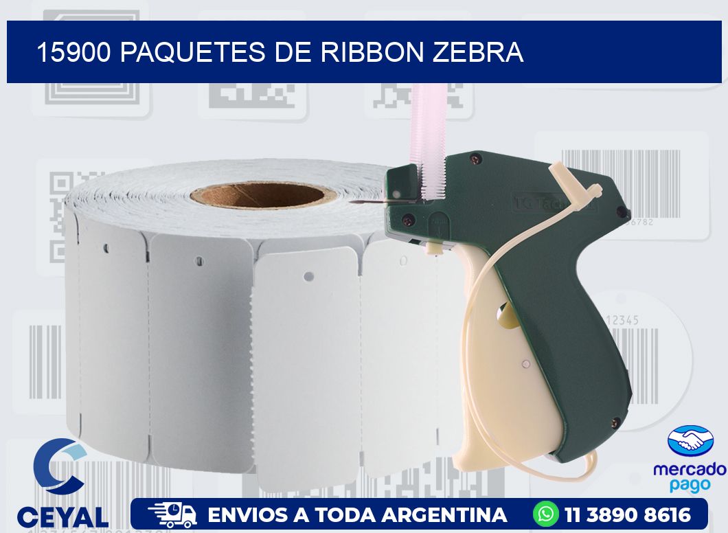 15900 PAQUETES DE RIBBON ZEBRA