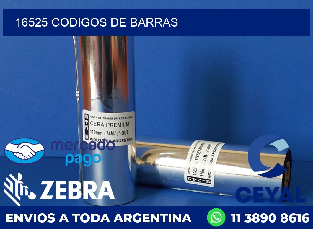 16525 CODIGOS DE BARRAS