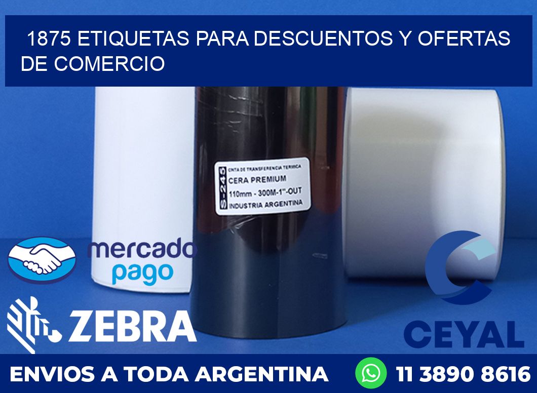1875 ETIQUETAS PARA DESCUENTOS Y OFERTAS DE COMERCIO