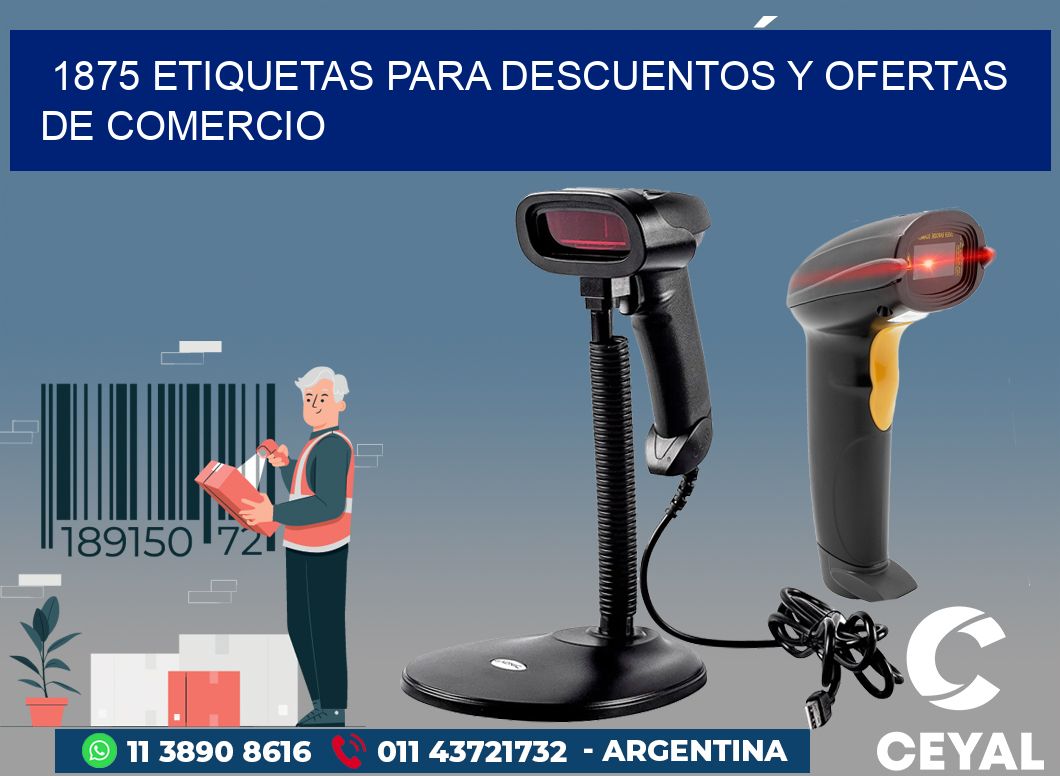 1875 ETIQUETAS PARA DESCUENTOS Y OFERTAS DE COMERCIO