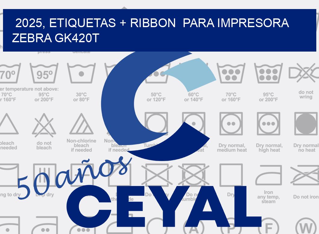 2025, etiquetas + ribbon  para impresora zebra GK420T