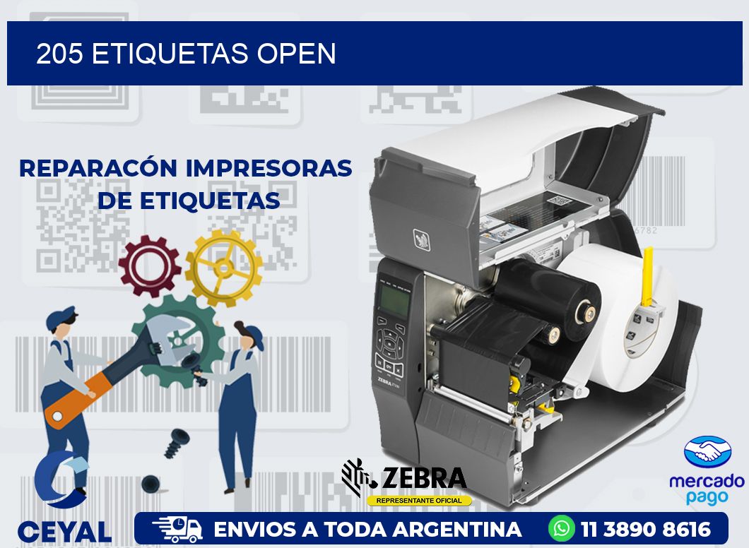 205 ETIQUETAS OPEN