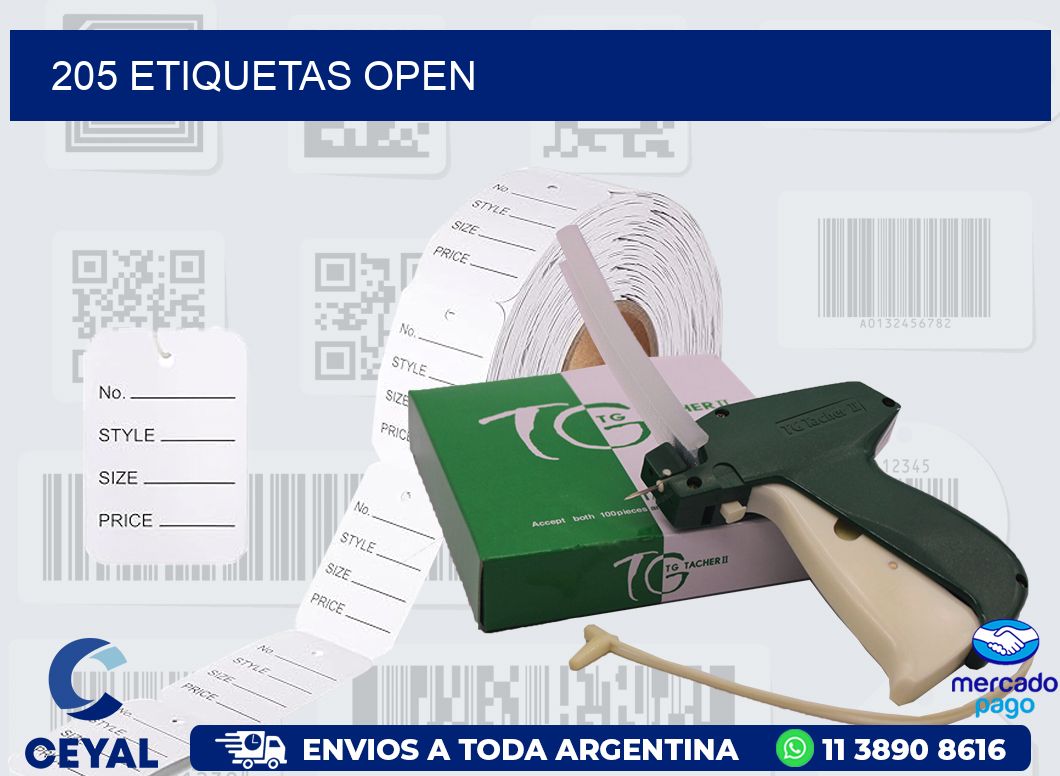 205 ETIQUETAS OPEN