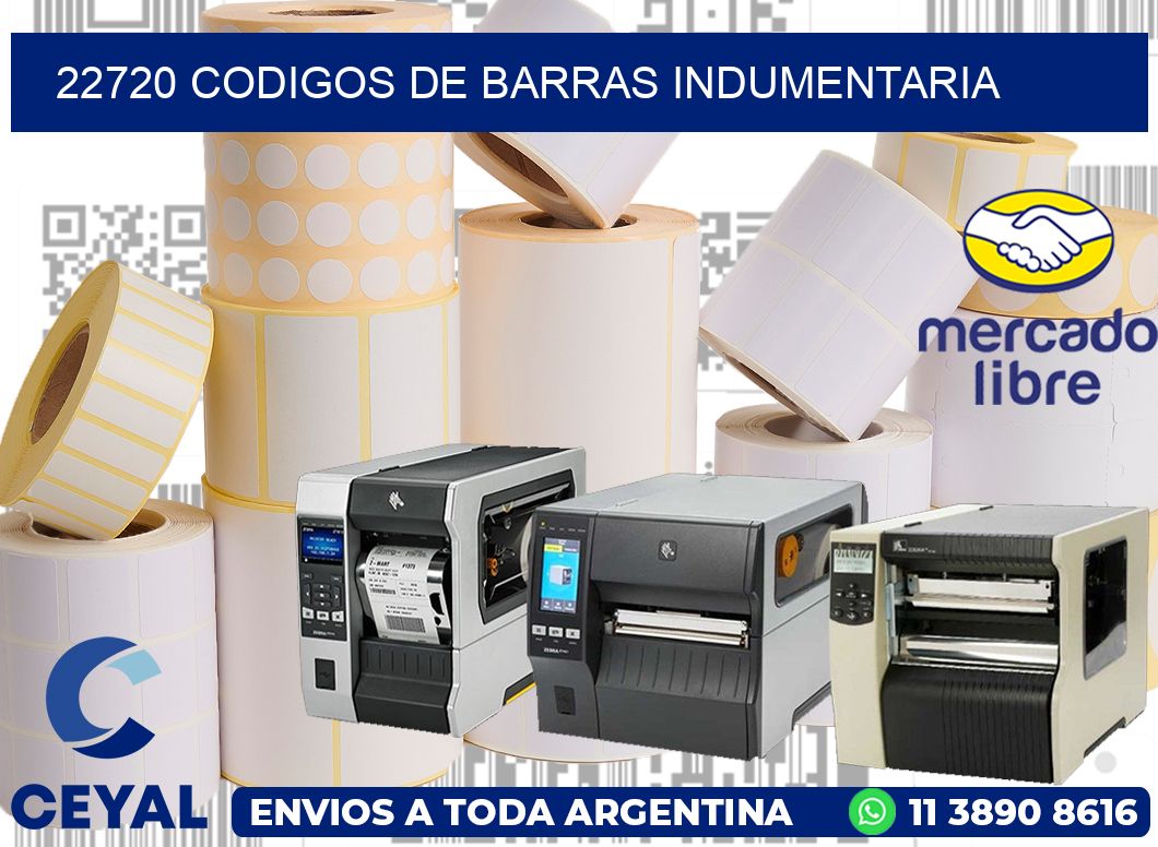 22720 CODIGOS DE BARRAS INDUMENTARIA