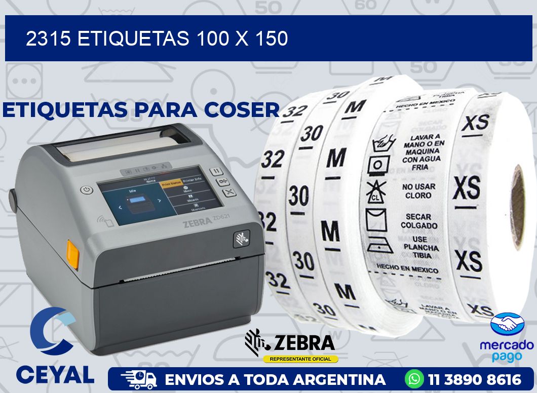 2315 ETIQUETAS 100 X 150