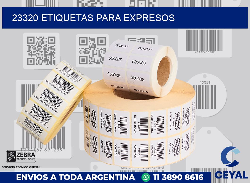 23320 ETIQUETAS PARA EXPRESOS