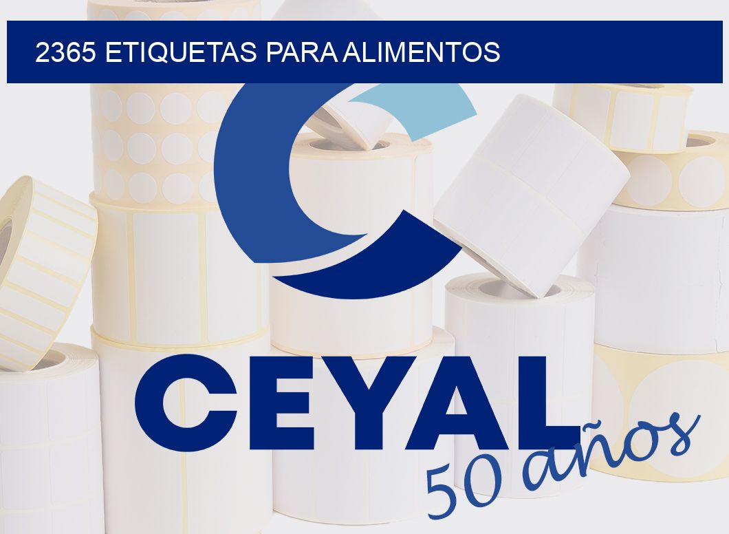 2365 ETIQUETAS PARA ALIMENTOS