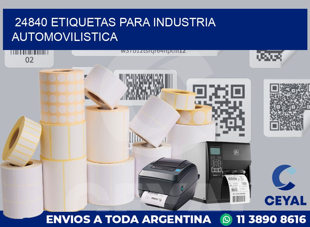 24840 ETIQUETAS PARA INDUSTRIA AUTOMOVILISTICA