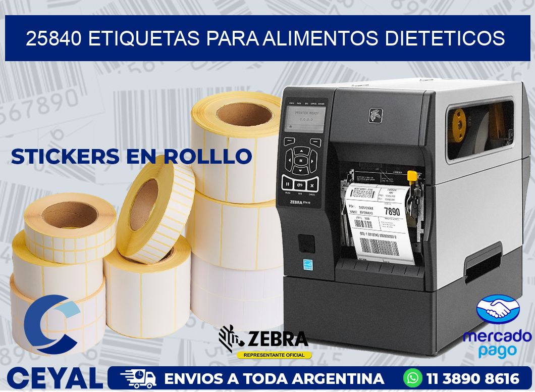 25840 ETIQUETAS PARA ALIMENTOS DIETETICOS