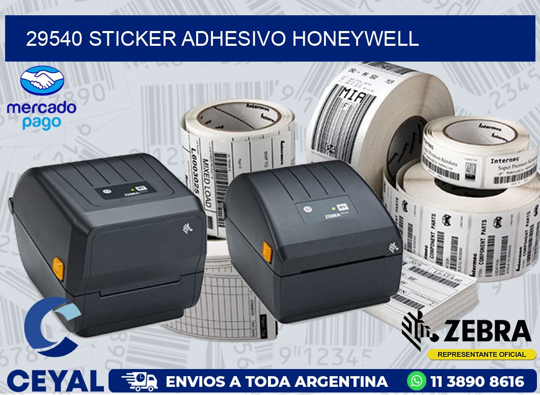 29540 STICKER ADHESIVO HONEYWELL