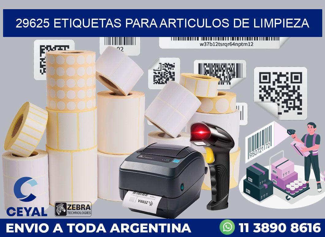 29625 ETIQUETAS PARA ARTICULOS DE LIMPIEZA