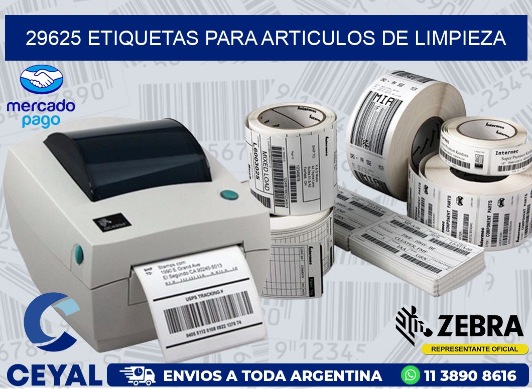 29625 ETIQUETAS PARA ARTICULOS DE LIMPIEZA