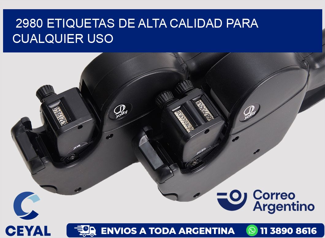 2980 ETIQUETAS DE ALTA CALIDAD PARA CUALQUIER USO