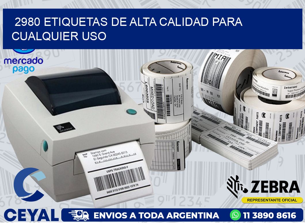 2980 ETIQUETAS DE ALTA CALIDAD PARA CUALQUIER USO