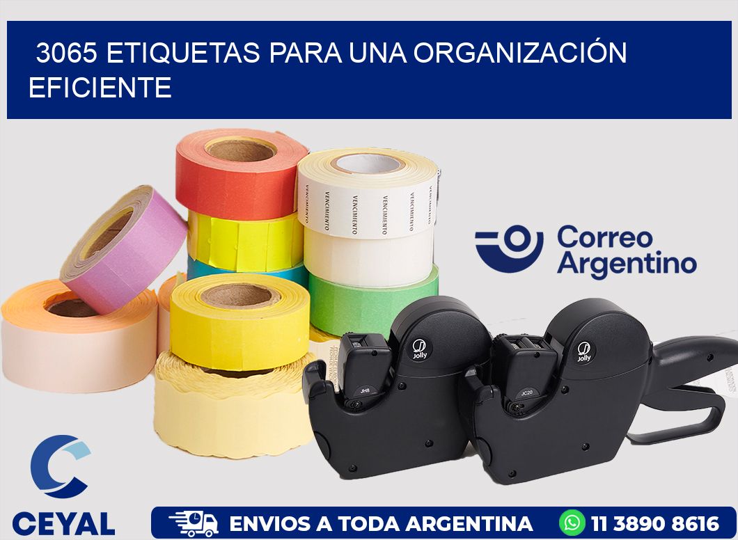 3065 ETIQUETAS PARA UNA ORGANIZACIÓN EFICIENTE