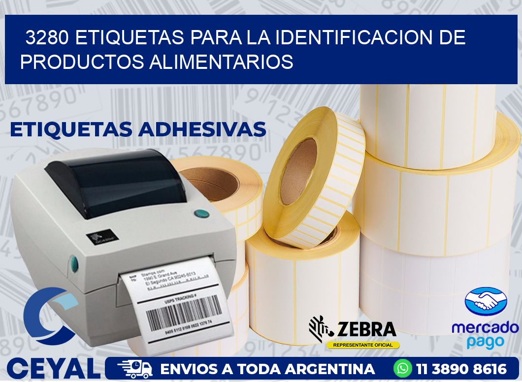 3280 ETIQUETAS PARA LA IDENTIFICACION DE PRODUCTOS ALIMENTARIOS