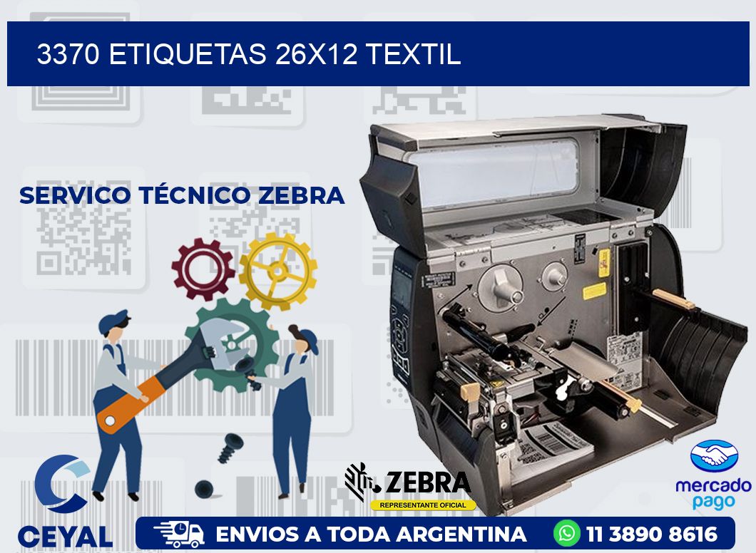 3370 ETIQUETAS 26X12 TEXTIL