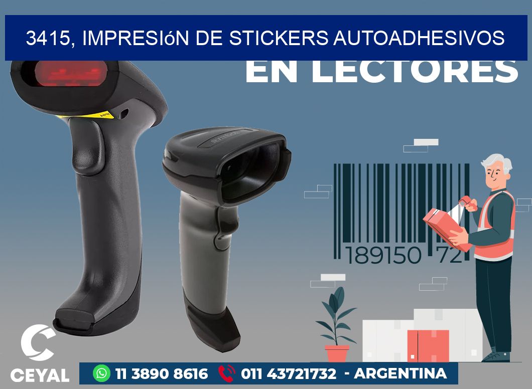 3415, impresión de stickers autoadhesivos