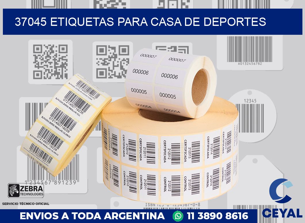 37045 ETIQUETAS PARA CASA DE DEPORTES