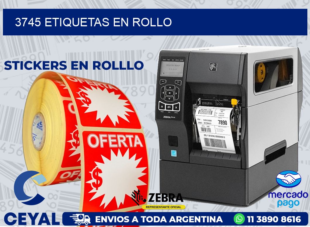 3745 ETIQUETAS EN ROLLO