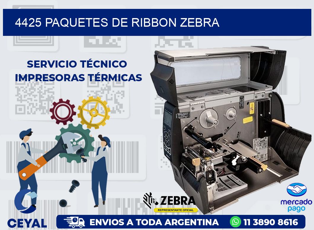 4425 PAQUETES DE RIBBON ZEBRA