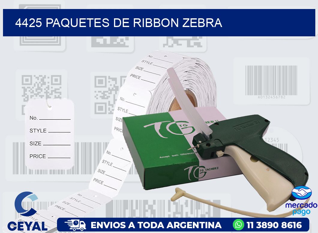 4425 PAQUETES DE RIBBON ZEBRA