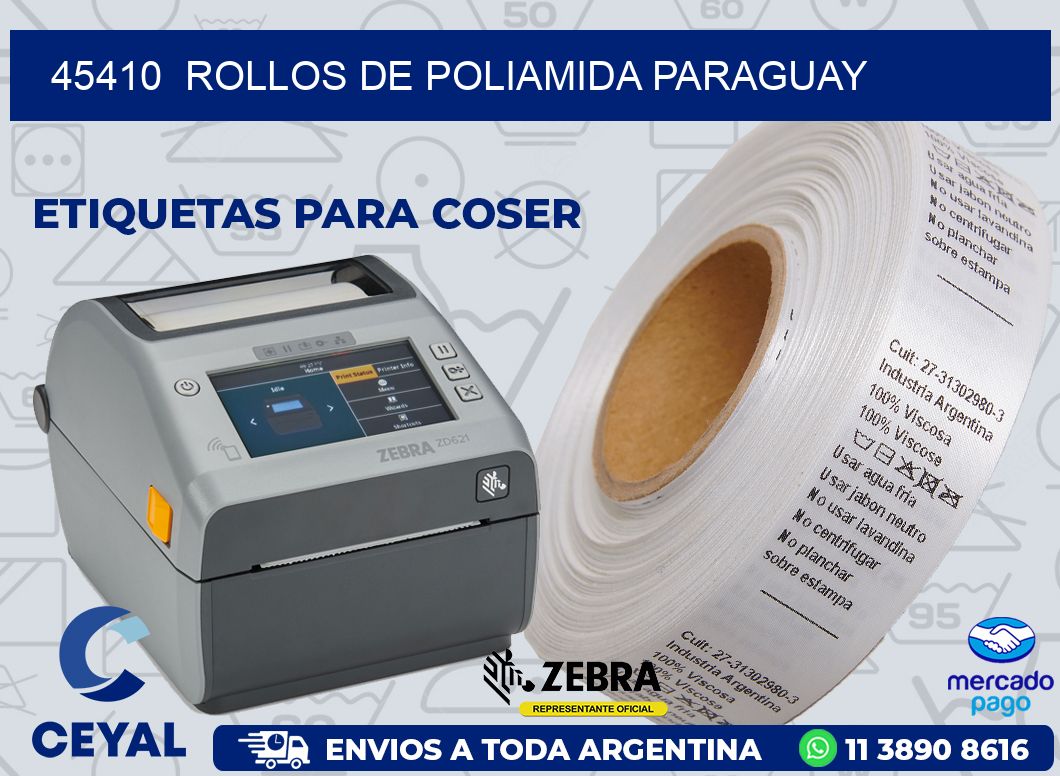 45410  ROLLOS DE POLIAMIDA PARAGUAY