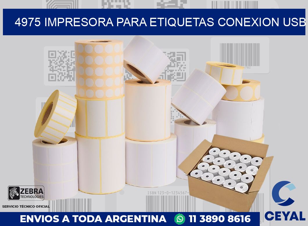 4975 IMPRESORA PARA ETIQUETAS CONEXION USB