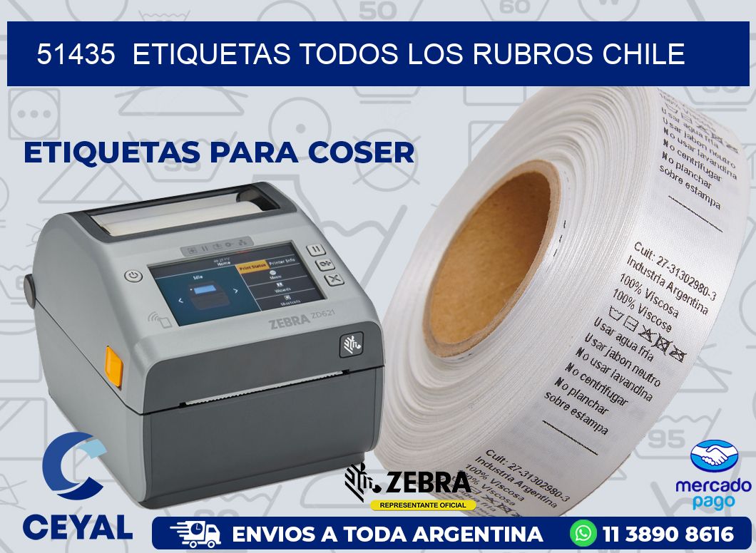 51435  ETIQUETAS TODOS LOS RUBROS CHILE