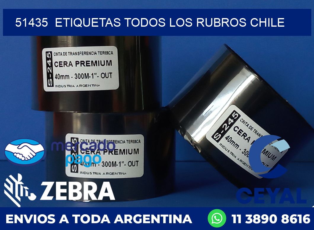 51435  ETIQUETAS TODOS LOS RUBROS CHILE