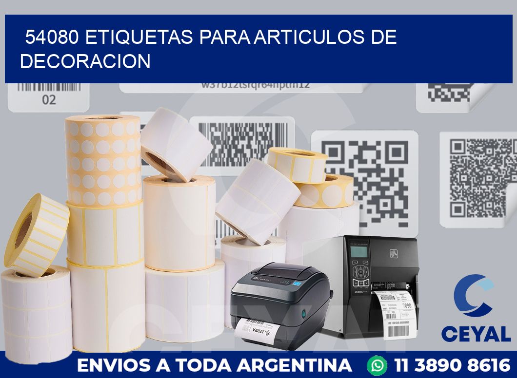 54080 ETIQUETAS PARA ARTICULOS DE DECORACION