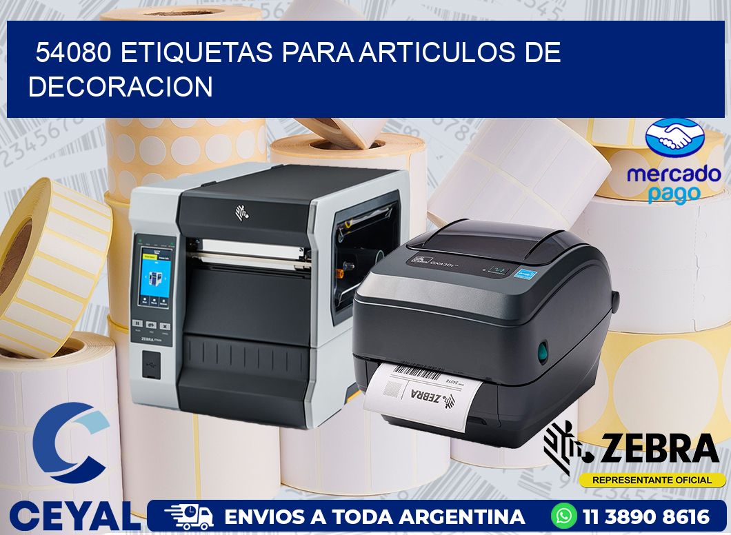 54080 ETIQUETAS PARA ARTICULOS DE DECORACION