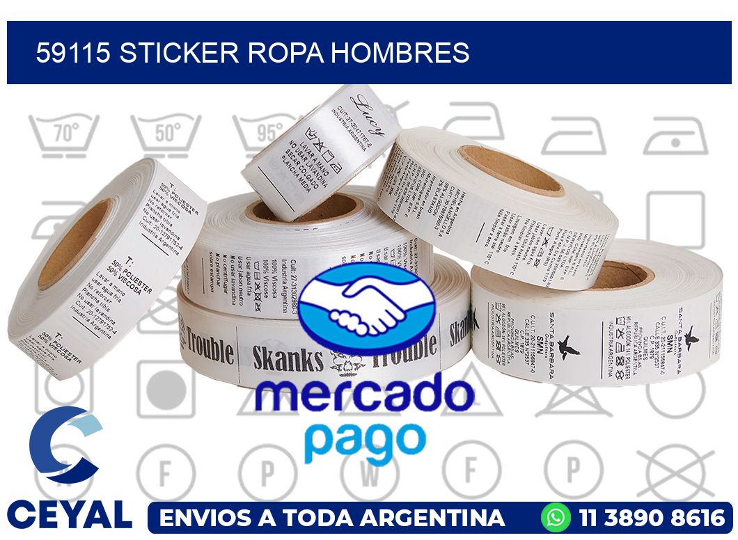 59115 STICKER ROPA HOMBRES