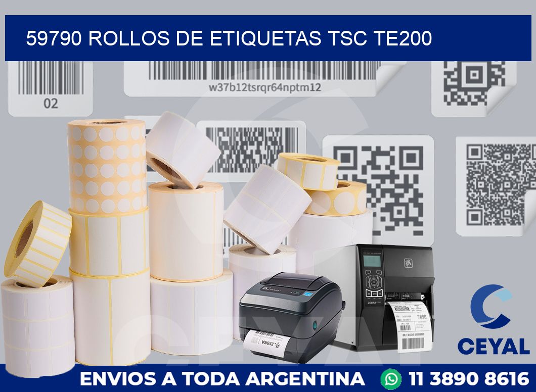 59790 ROLLOS DE ETIQUETAS TSC TE200