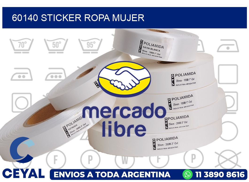 60140 STICKER ROPA MUJER